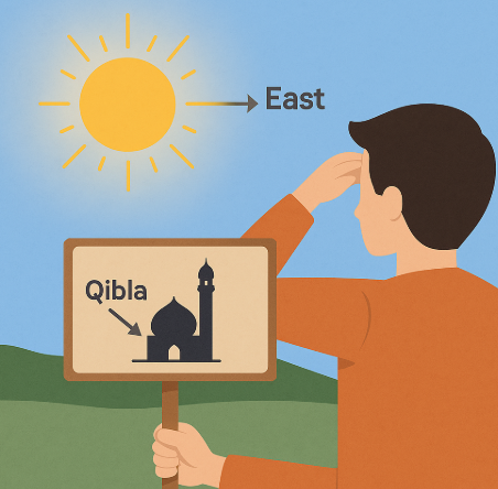 كيفية معرفة جهة القبلة بدون بوصلة